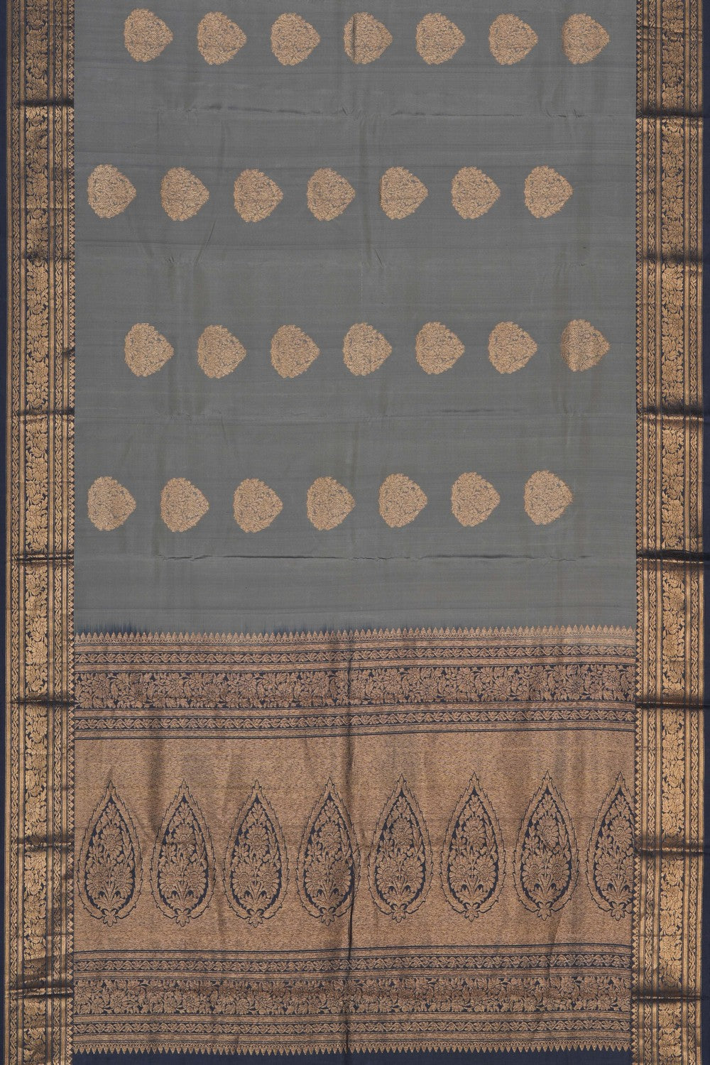 Image of South Silk Light-Grey Saree