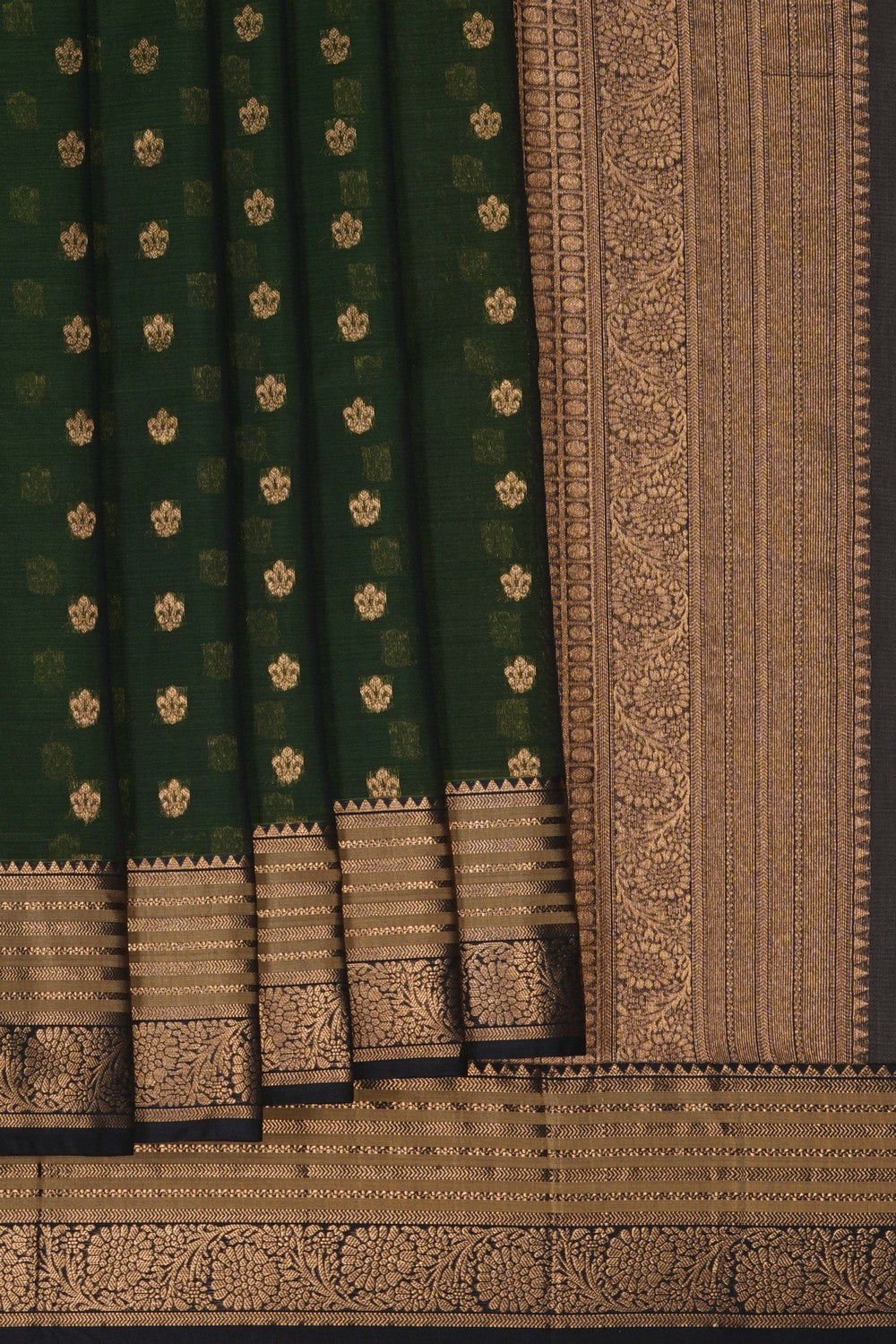 Image of Green South Silk Cotton Saree