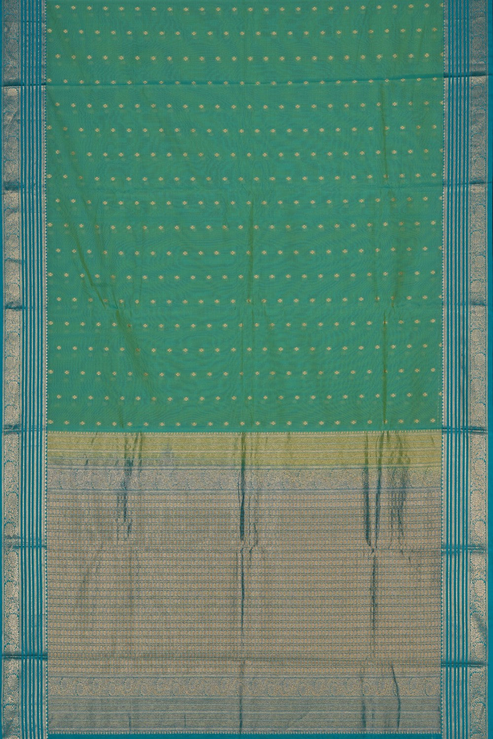 Image of Sea Green South Silk Cotton Saree