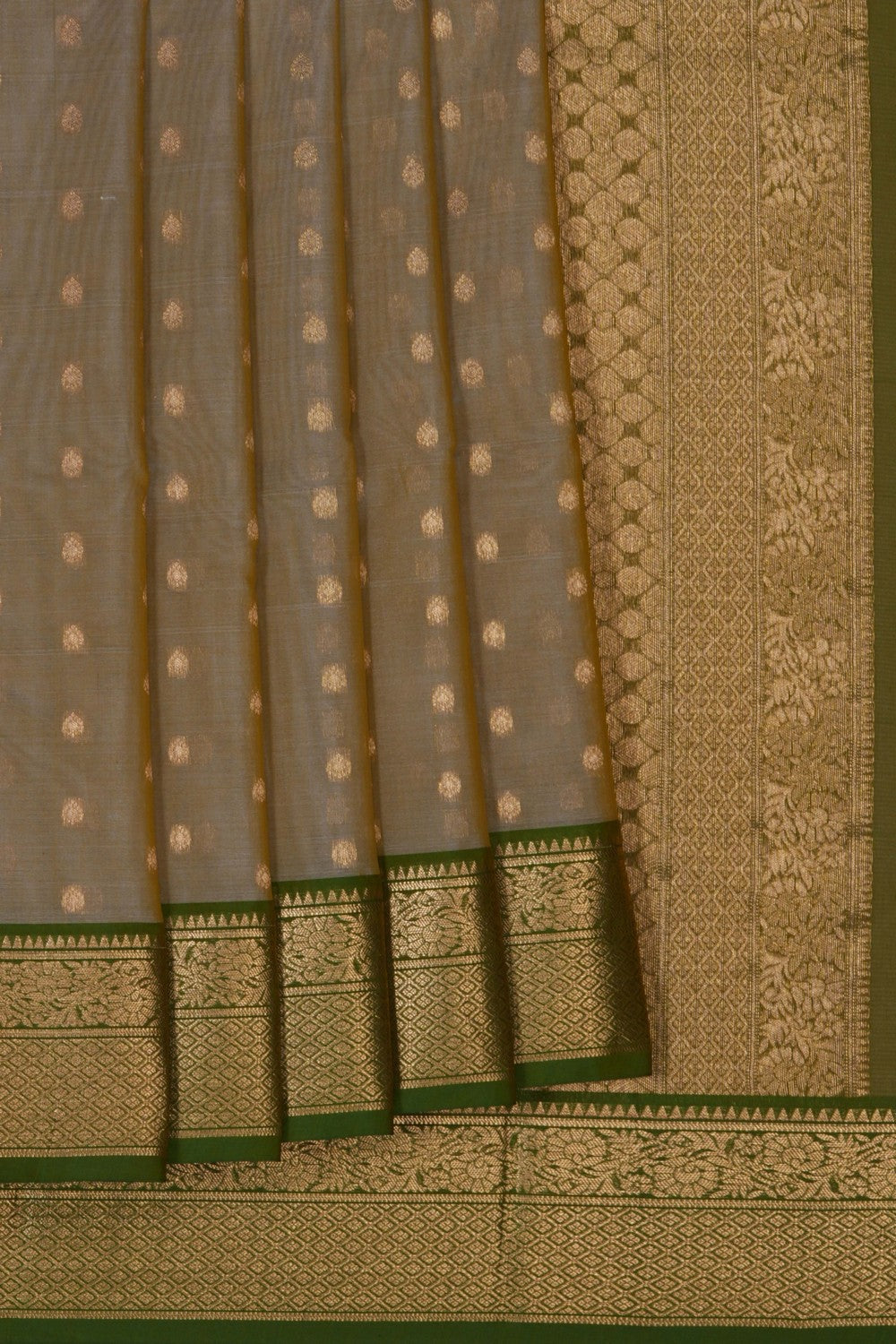 Image of Grey South Silk Cotton Saree