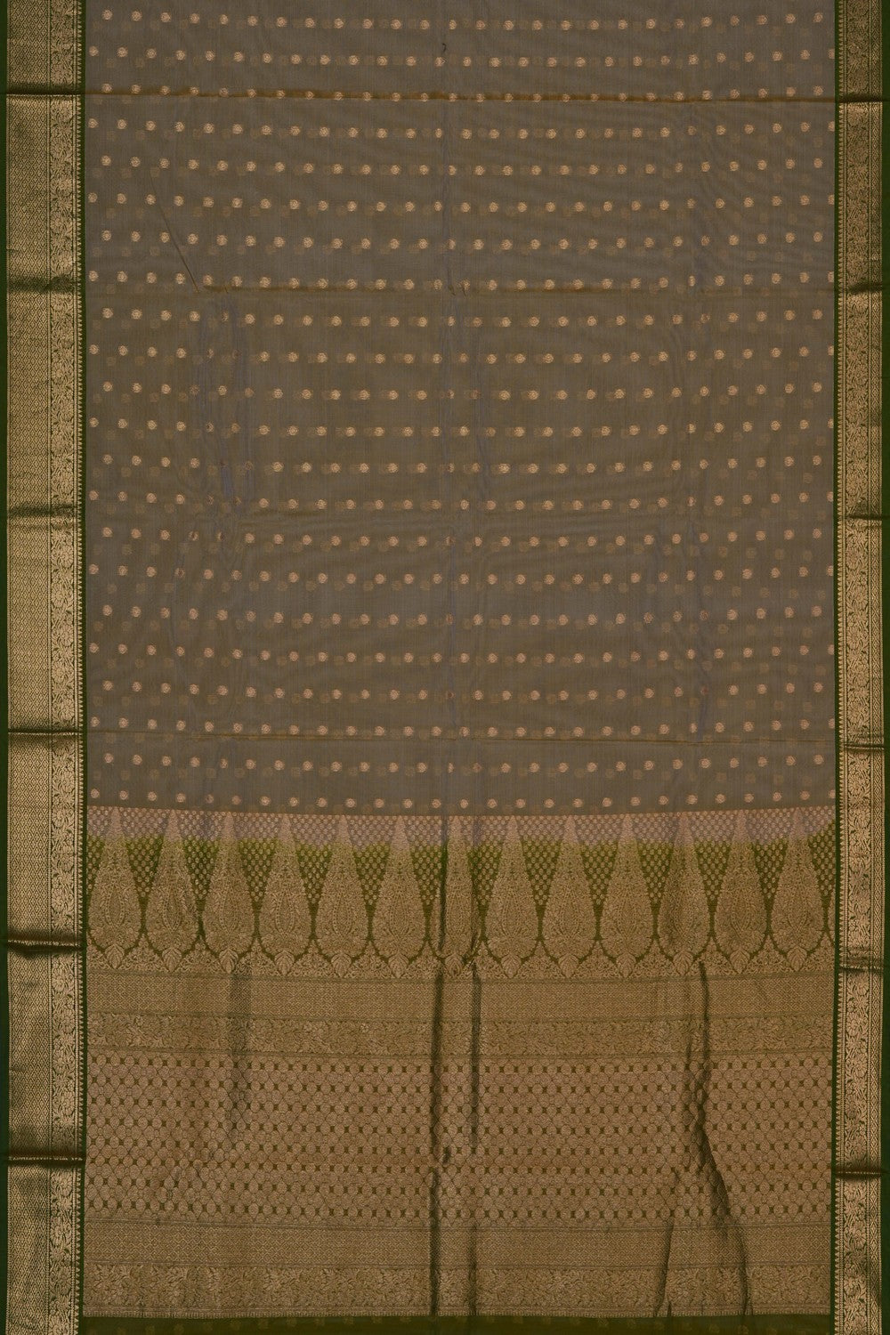 Image of Grey South Silk Cotton Saree