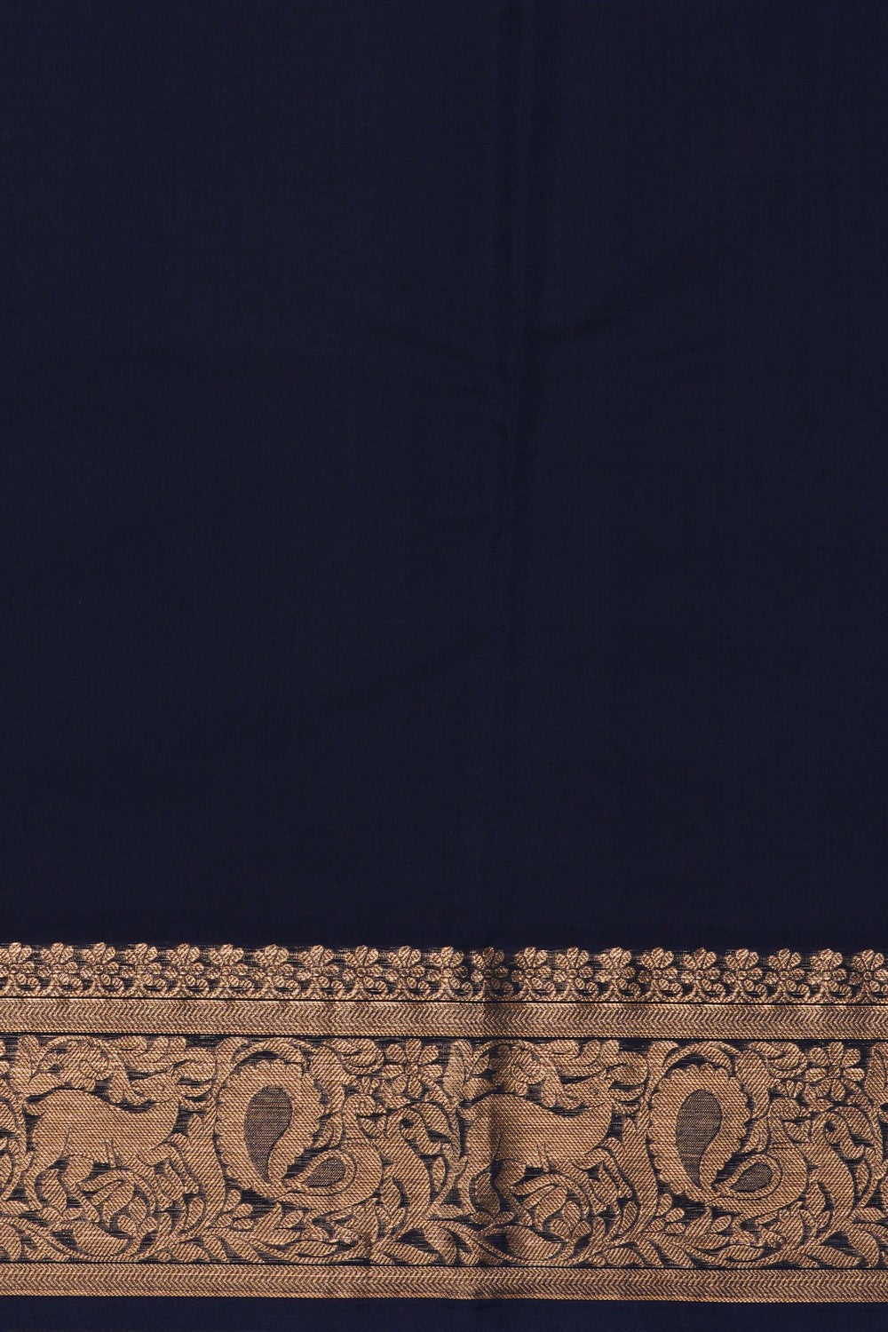 Image of Navy Blue South Silk Cotton Saree