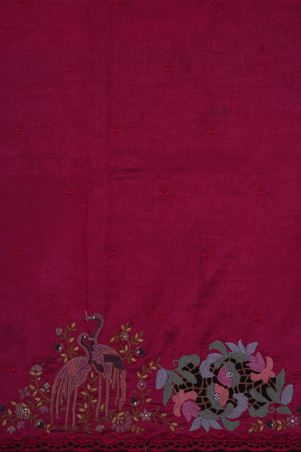 Image of A Red Embroidered Saree