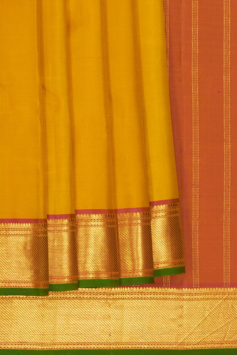 Image of Spring Yellow Arani Silk Saree