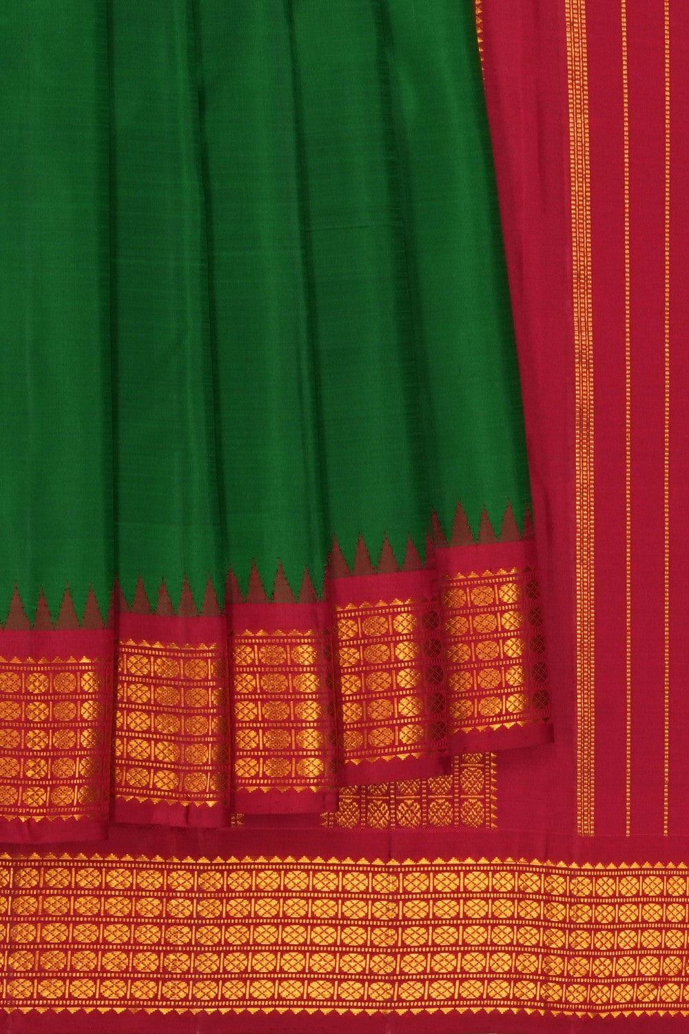 Image of Green Arani Silk Saree