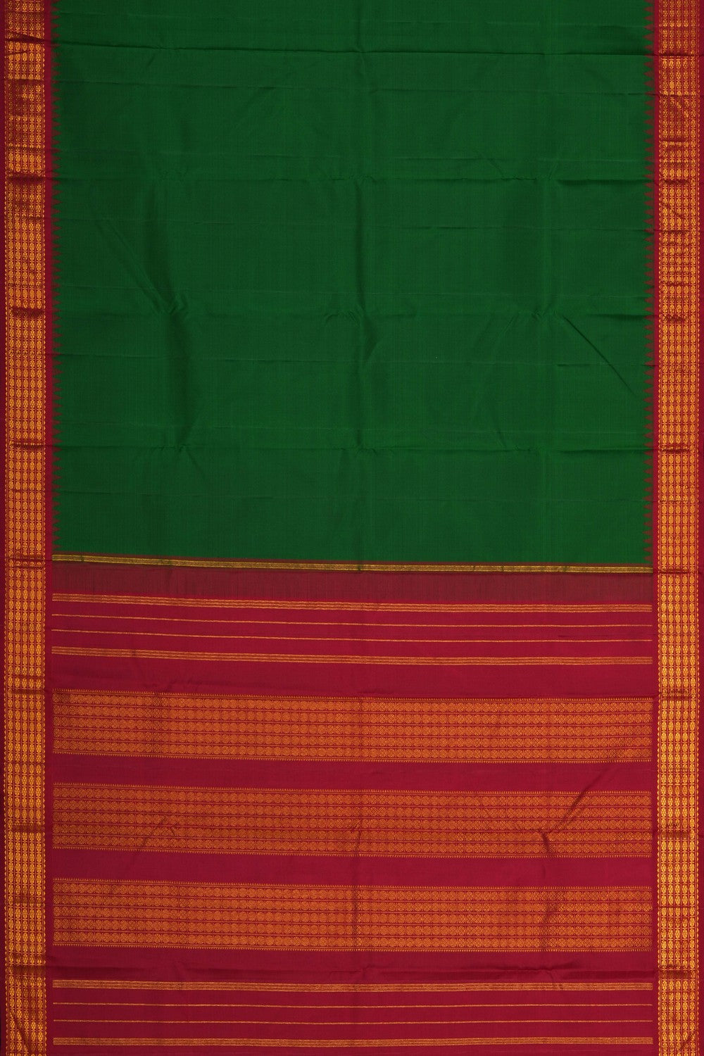 Image of Green Arani Silk Saree