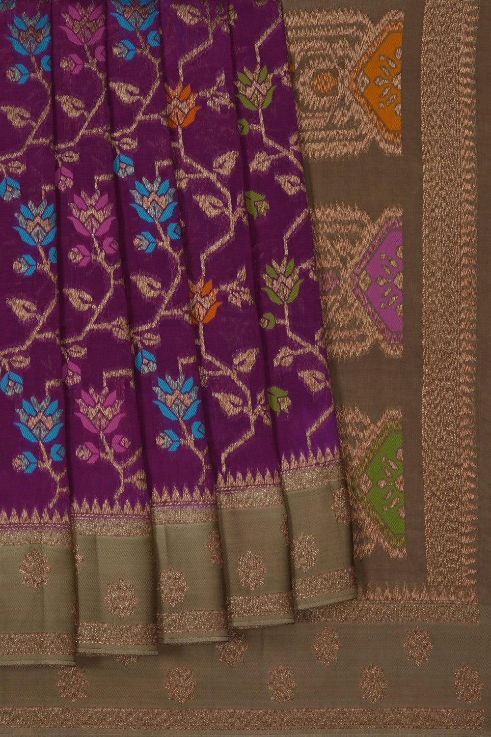 Image of Purple Silk Saree
