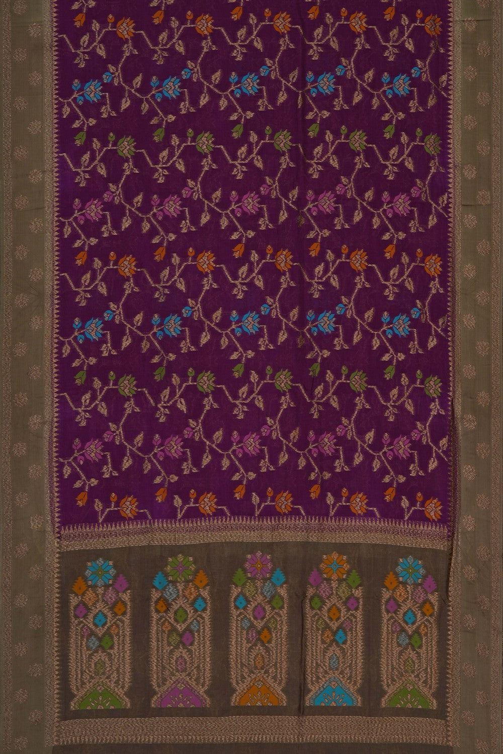 Image of Purple Silk Saree