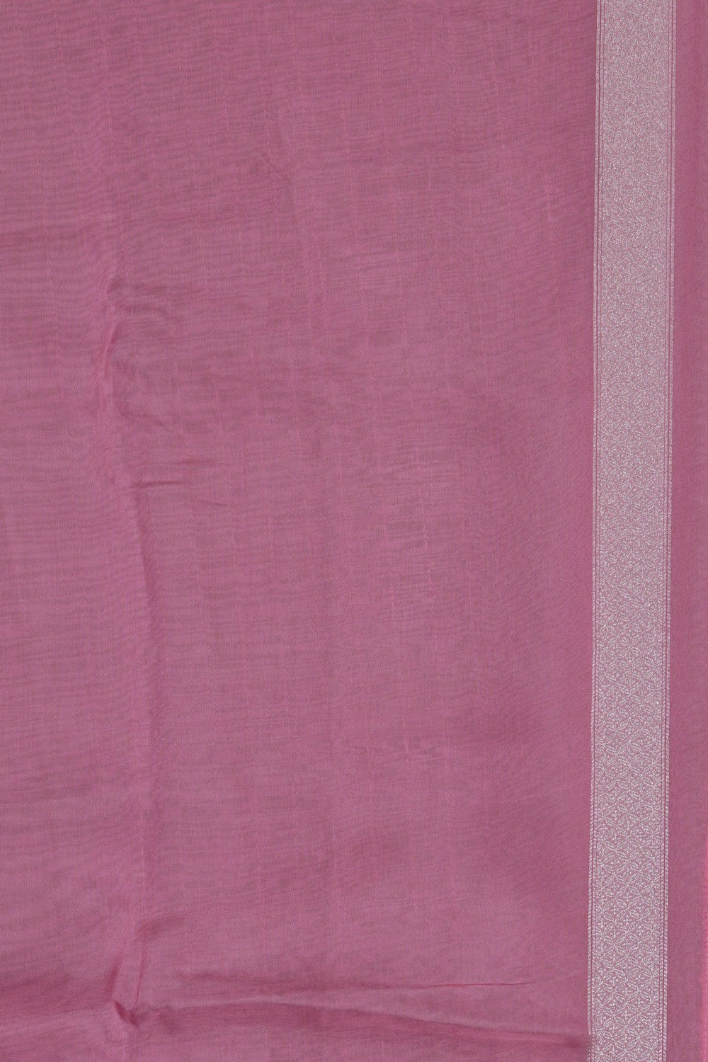 Image of Pink Silk Saree Adorned With Delicate Floral