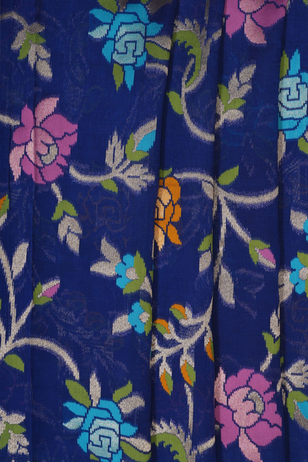 Image of Navy Blue Silk Saree