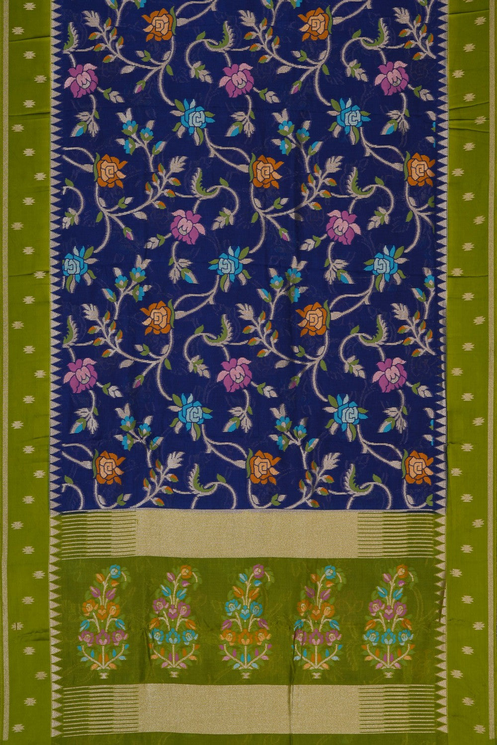 Image of Navy Blue Silk Saree