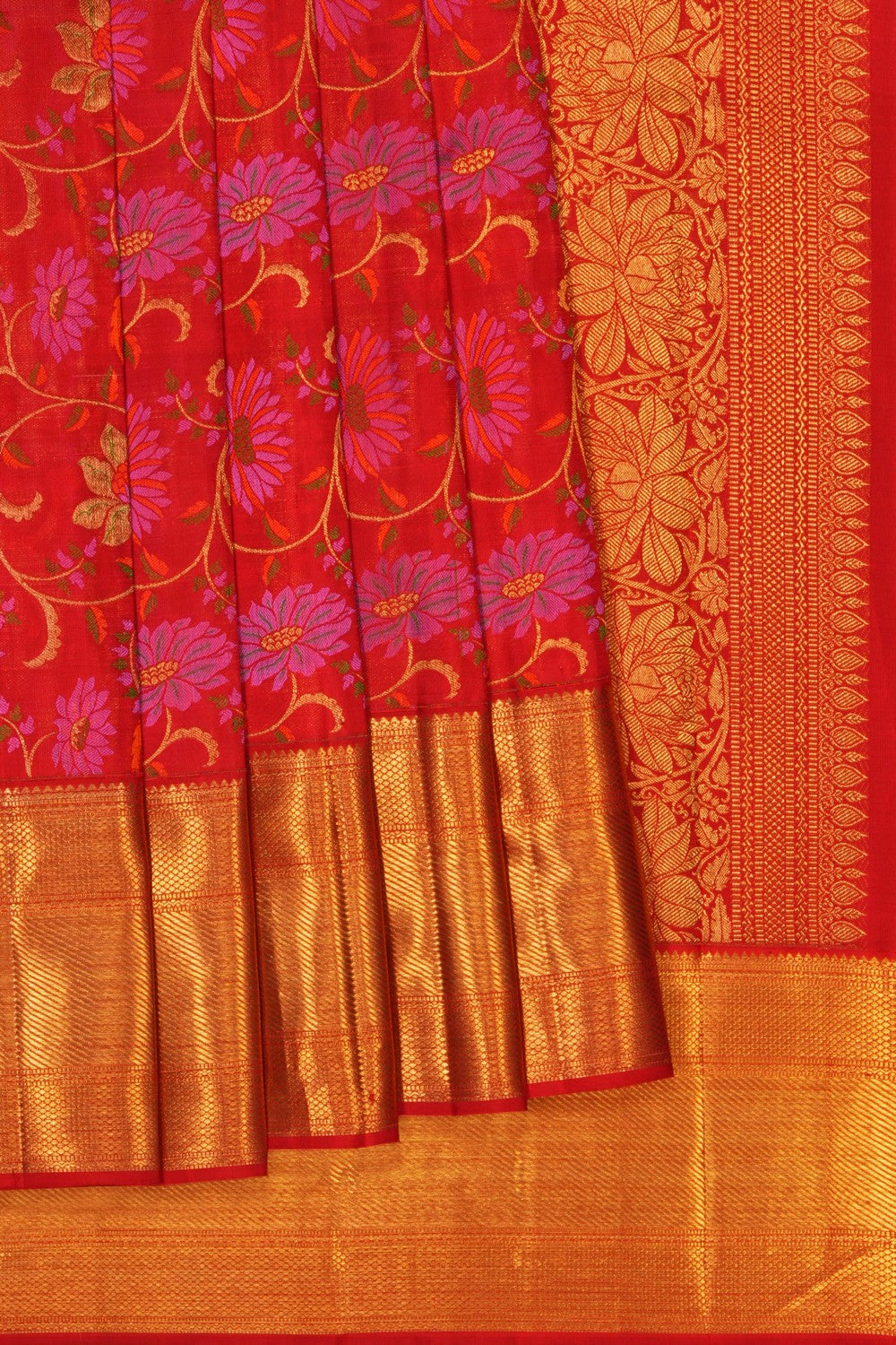 Image of Red South Silk Saree