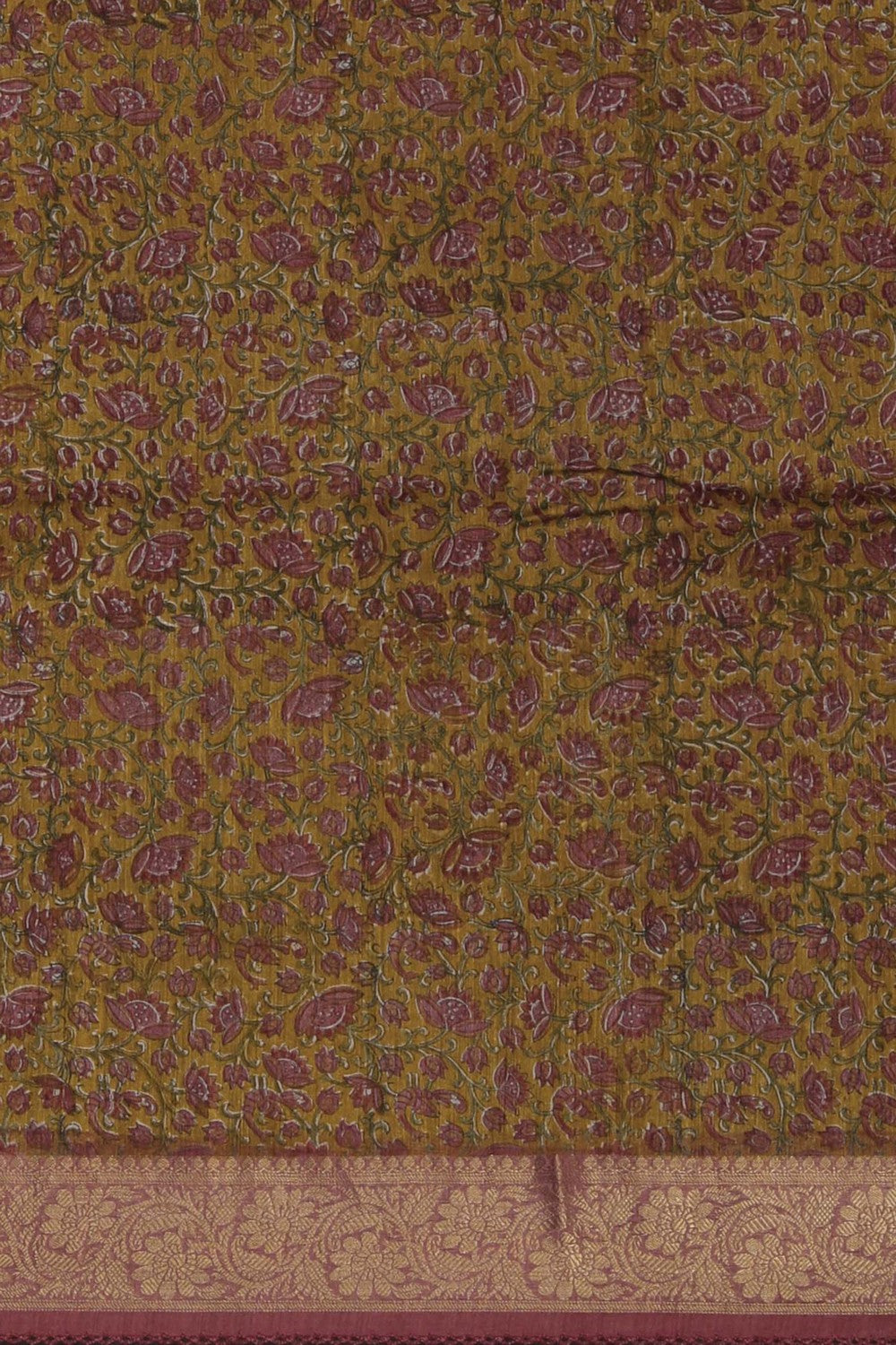 Image of A rust-Pink Desi Tussar Saree