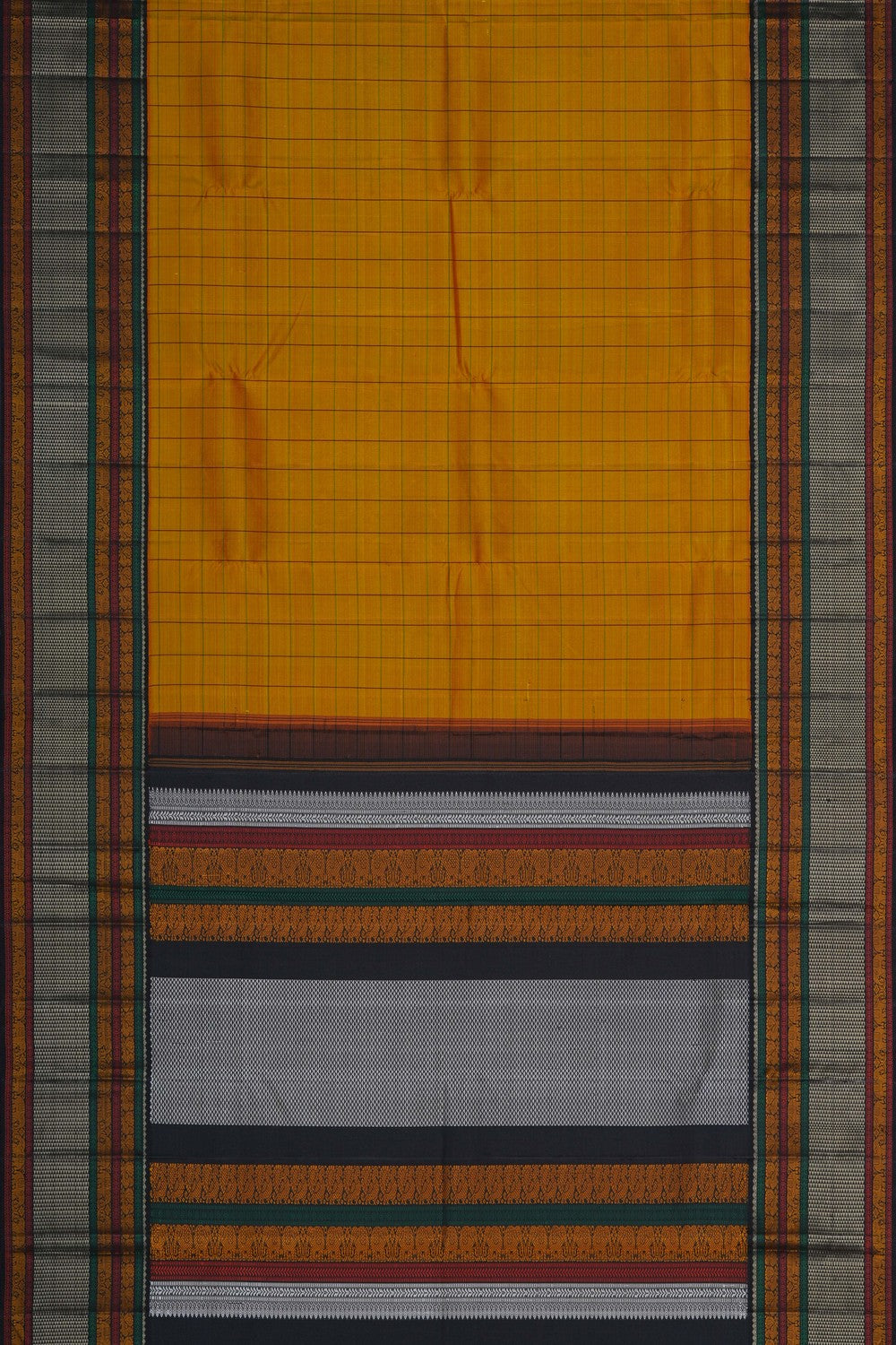 Image of Mustard Kanjivaram Silk Saree