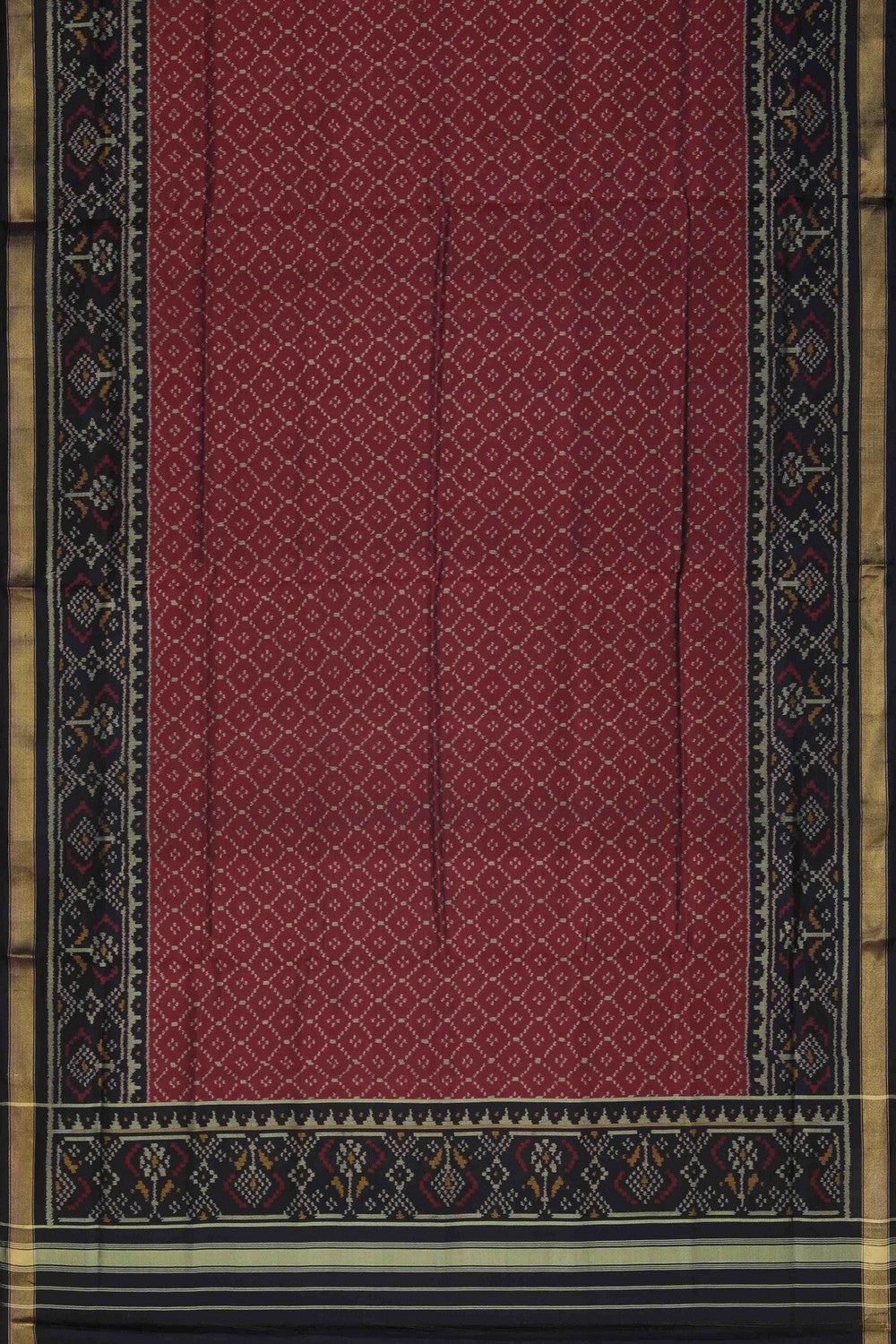 Image of Rajkot Patola Silk Unstitched Suit With Dupatta (3 Pcs Set)
