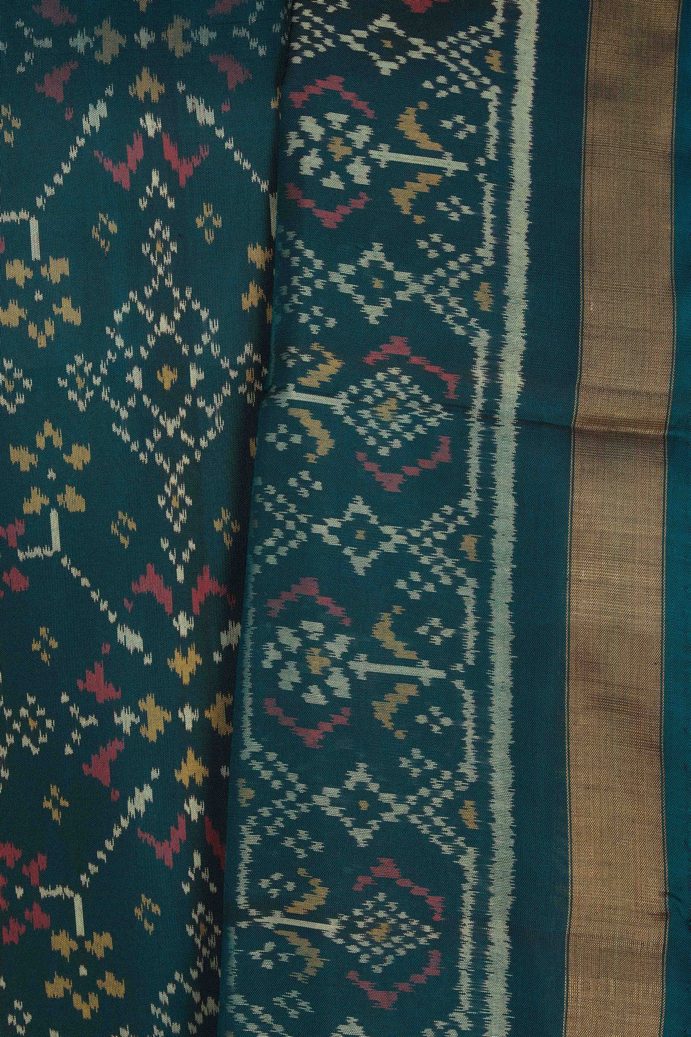 Image of Rajkot Patola Silk Unstitched Suit With Dupatta (3 Pcs Set)