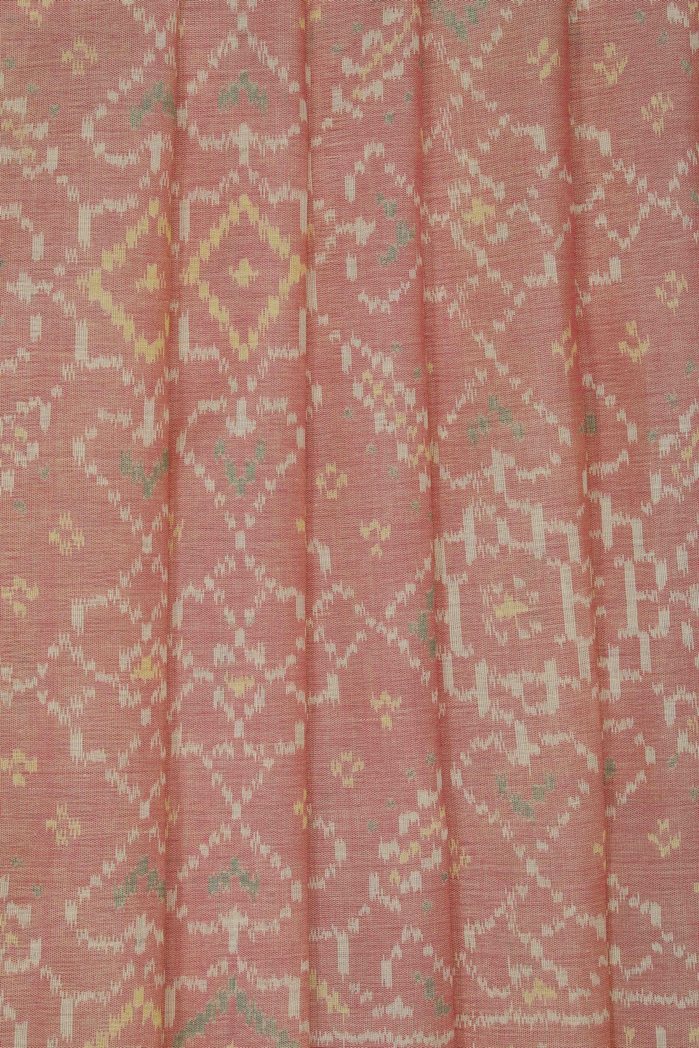 Image of Peach Rajkot Patola Cotton Saree
