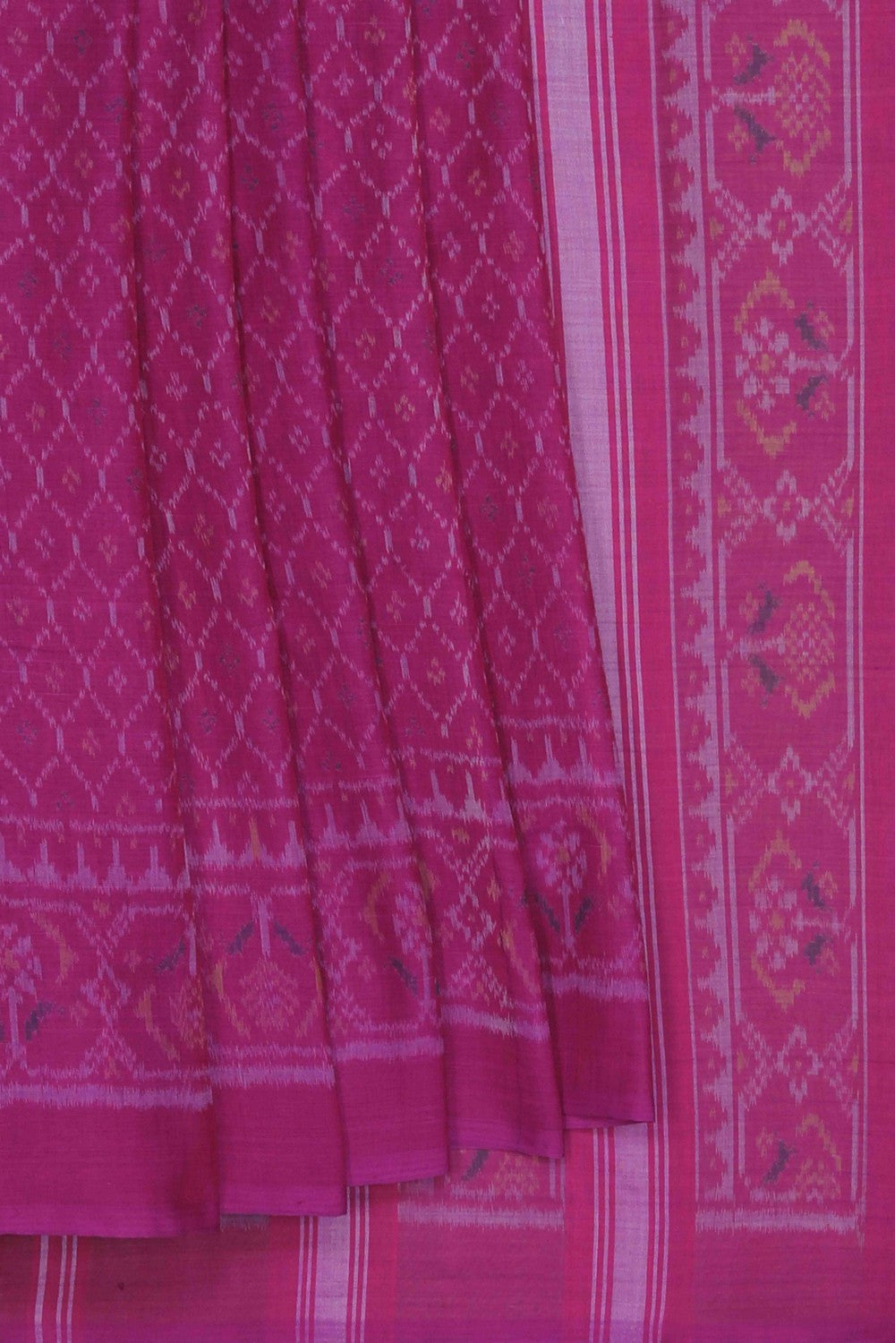 Image of Rajkot Cotton Plum-Pink Saree