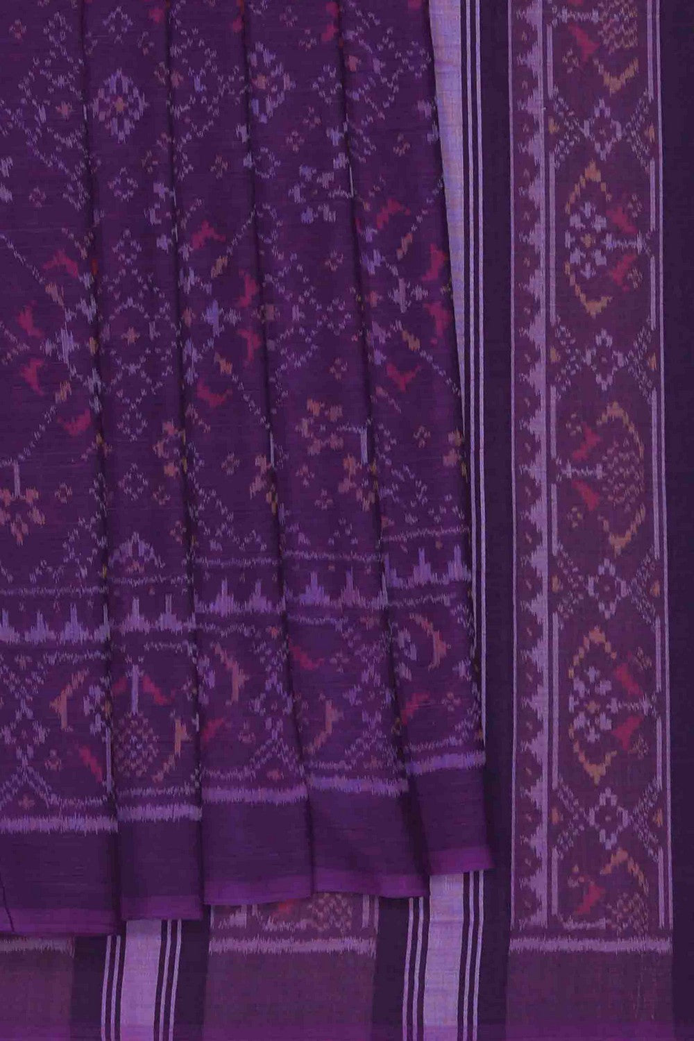 Image of Violet Rajkot Patola Cotton Saree
