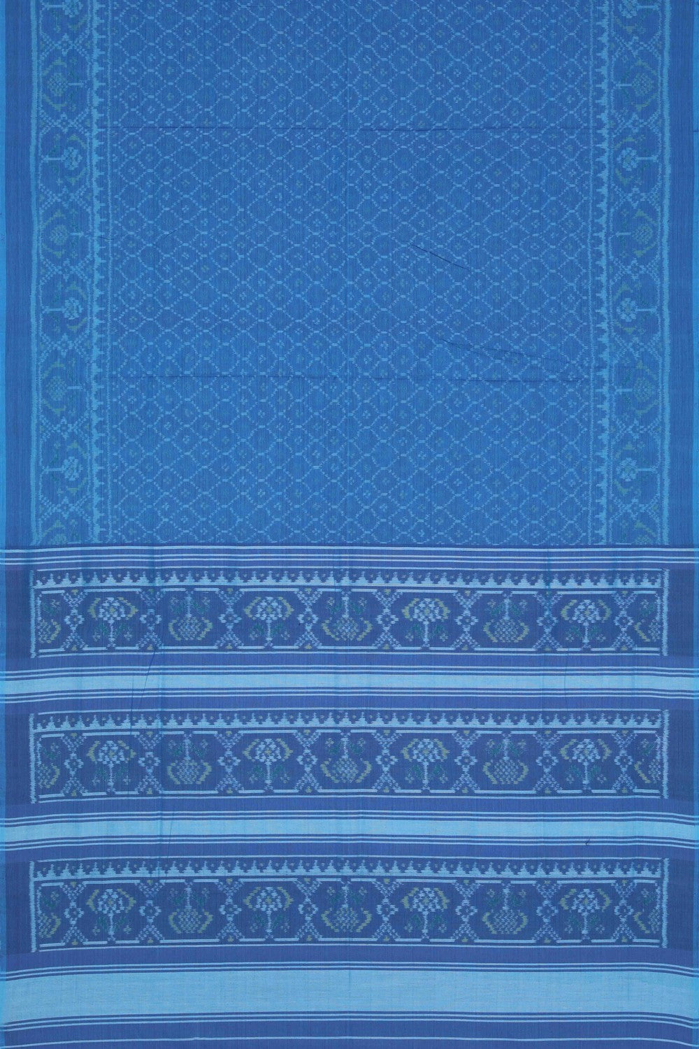 Image of Rajkot Cotton Blue Saree