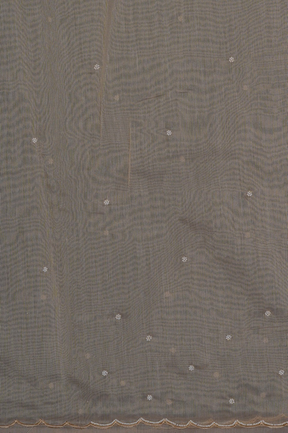 Image of A Floral Print Embroidered Silk Saree