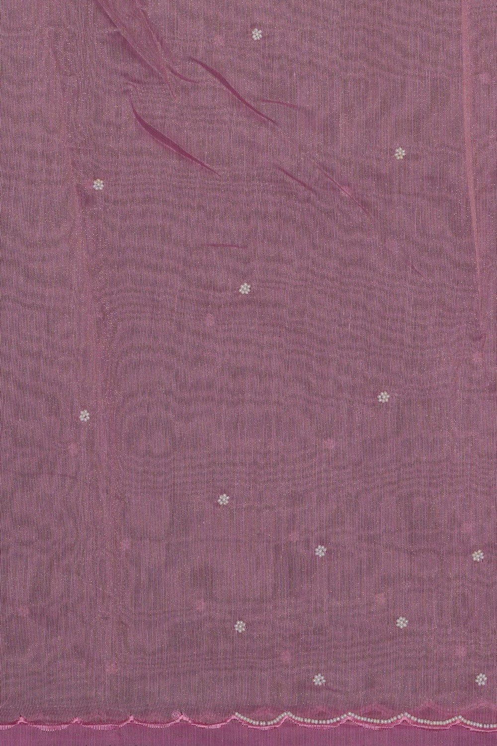 Image of A Floral Print Embroidered Silk Saree