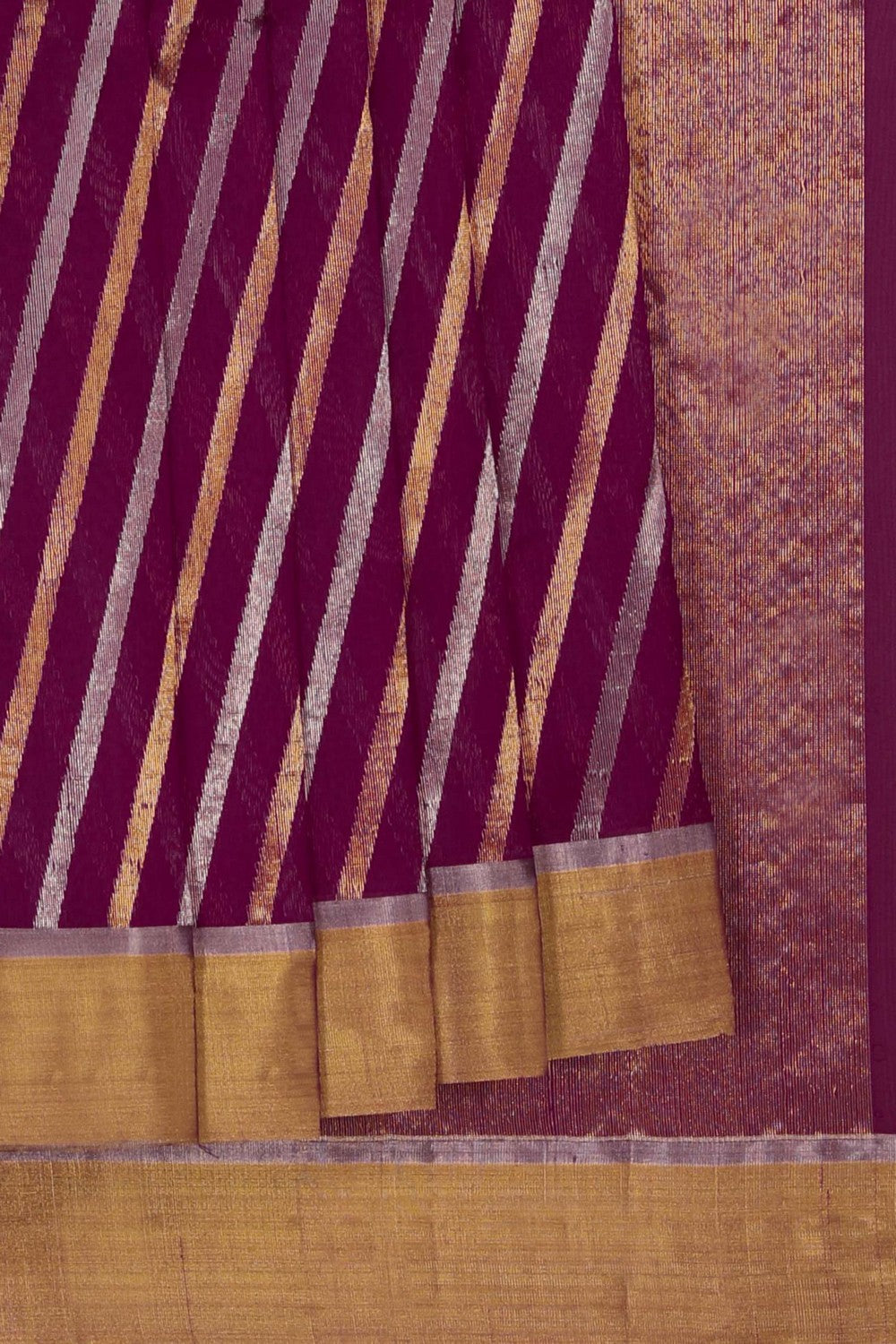 Image of Chanderi Silk Cotton Pink Saree