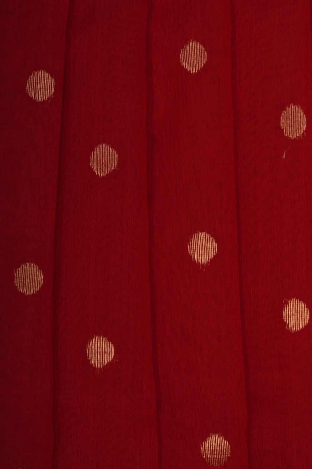 Image of Chanderi Silk Cotton Red Saree