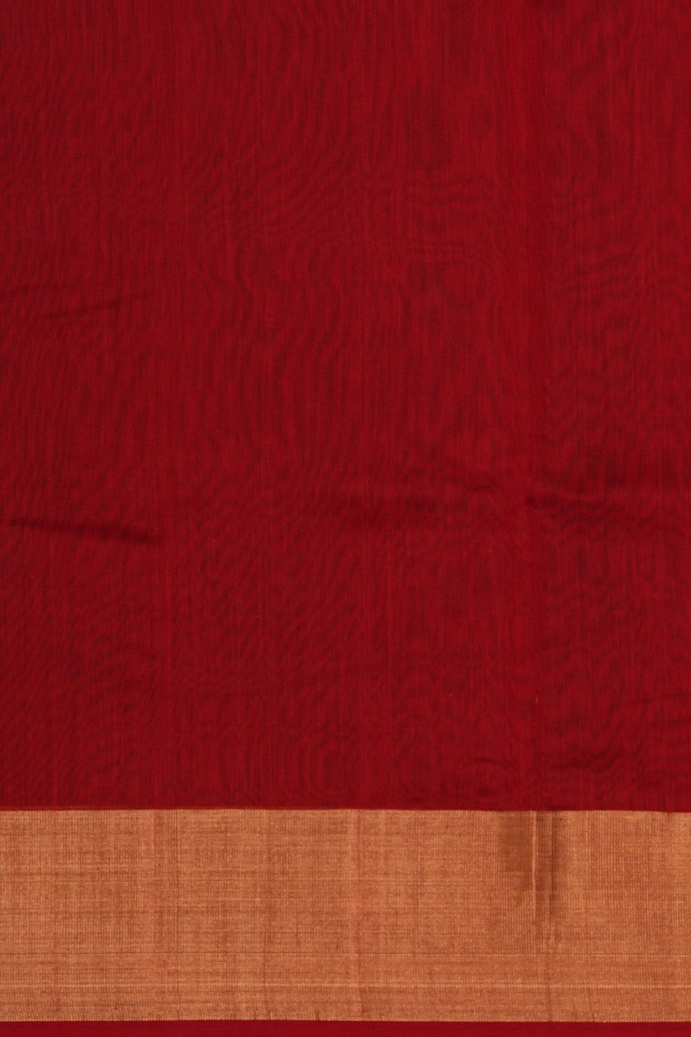 Image of Chanderi Silk Cotton Red Saree