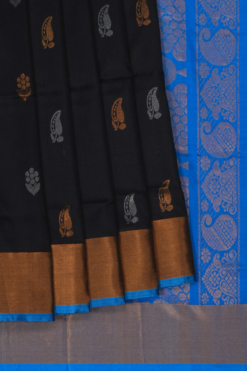 Image of Uppada Silk Black Saree