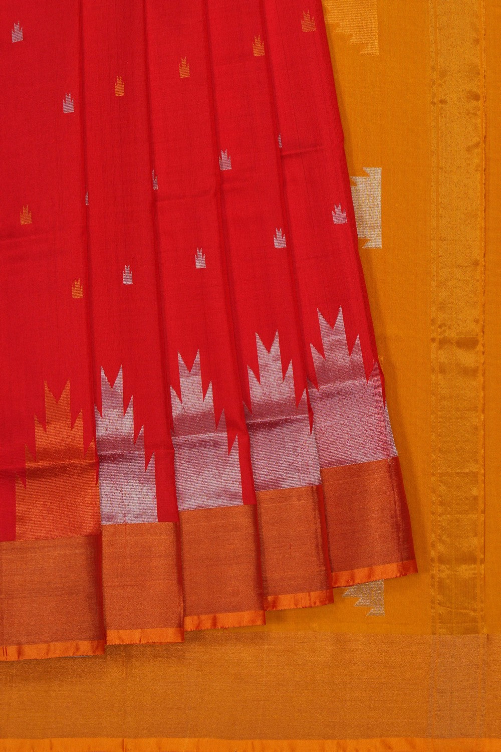 Image of Uppada Silk Red Saree