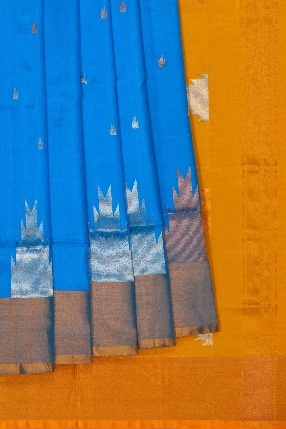 Image of Uppada Silk Blue Saree