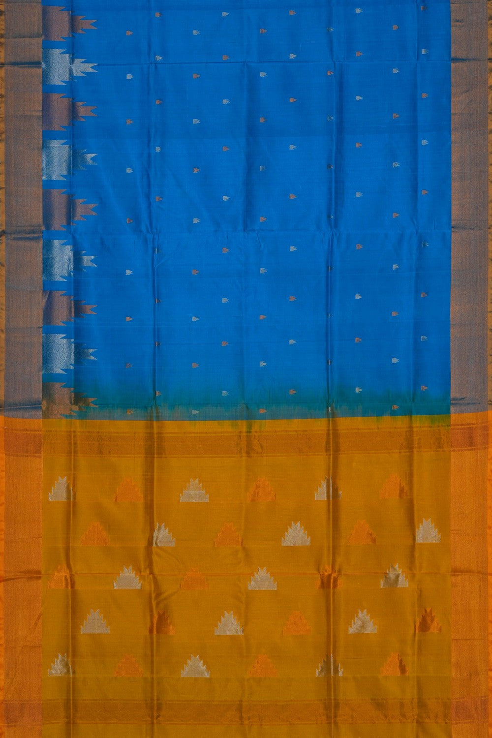 Image of Uppada Silk Blue Saree