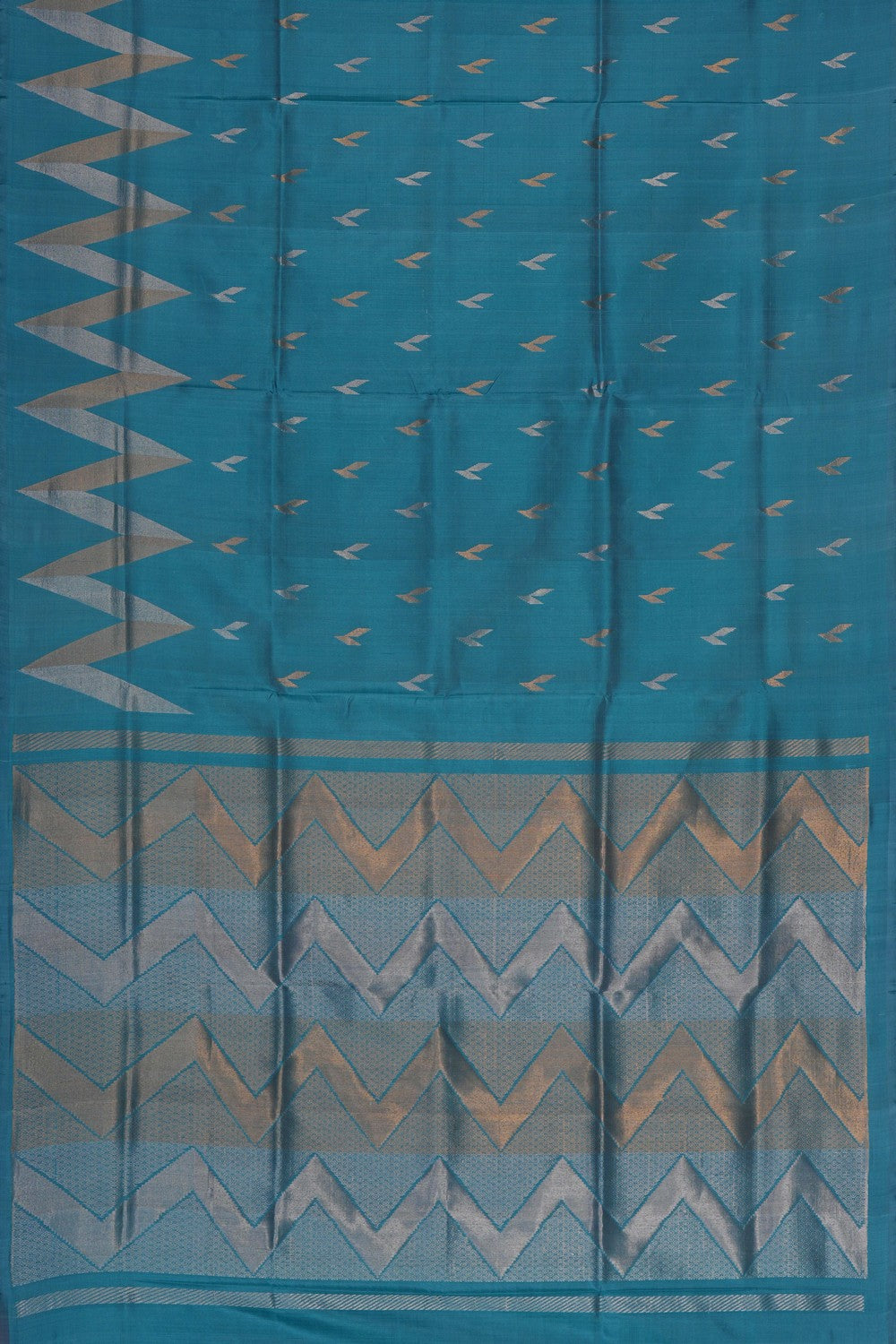 Image of Uppada Silk Blue Saree