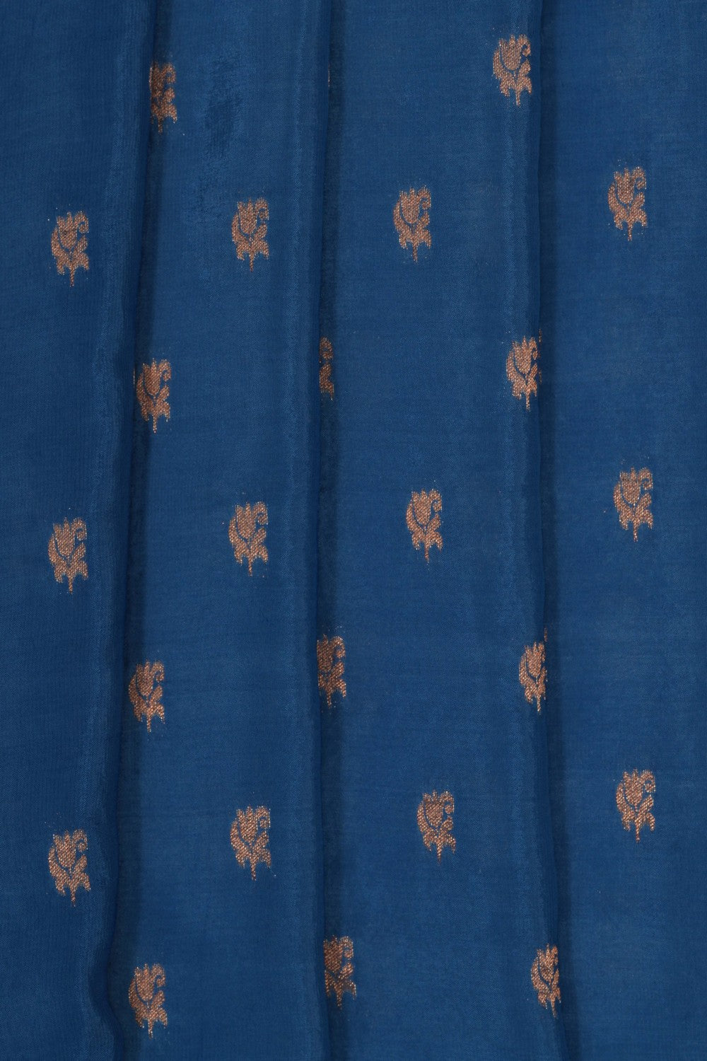 Image of Smoky Blue Banarasi Silk Saree