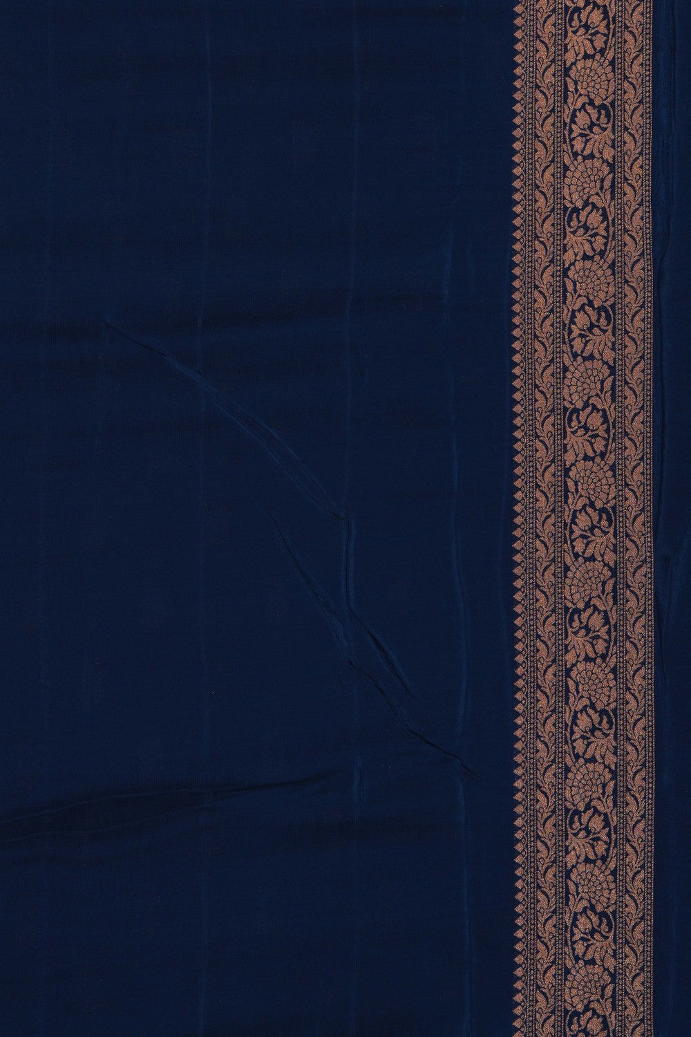 Image of Smoky Blue Banarasi Silk Saree