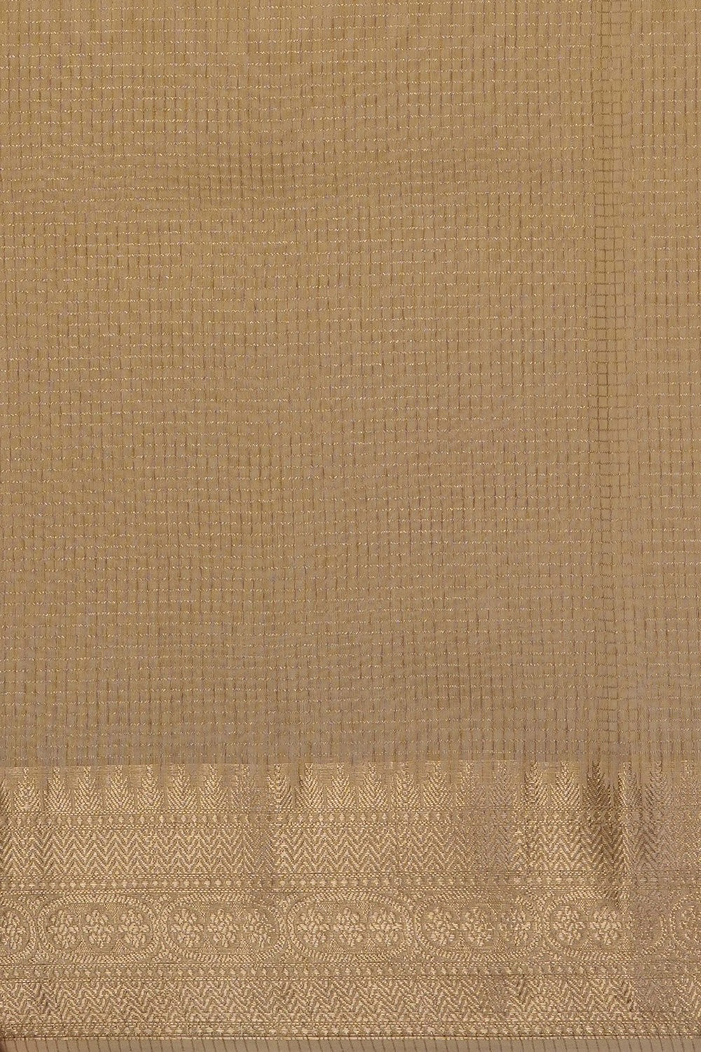 Image of Beige Kora Silk Saree