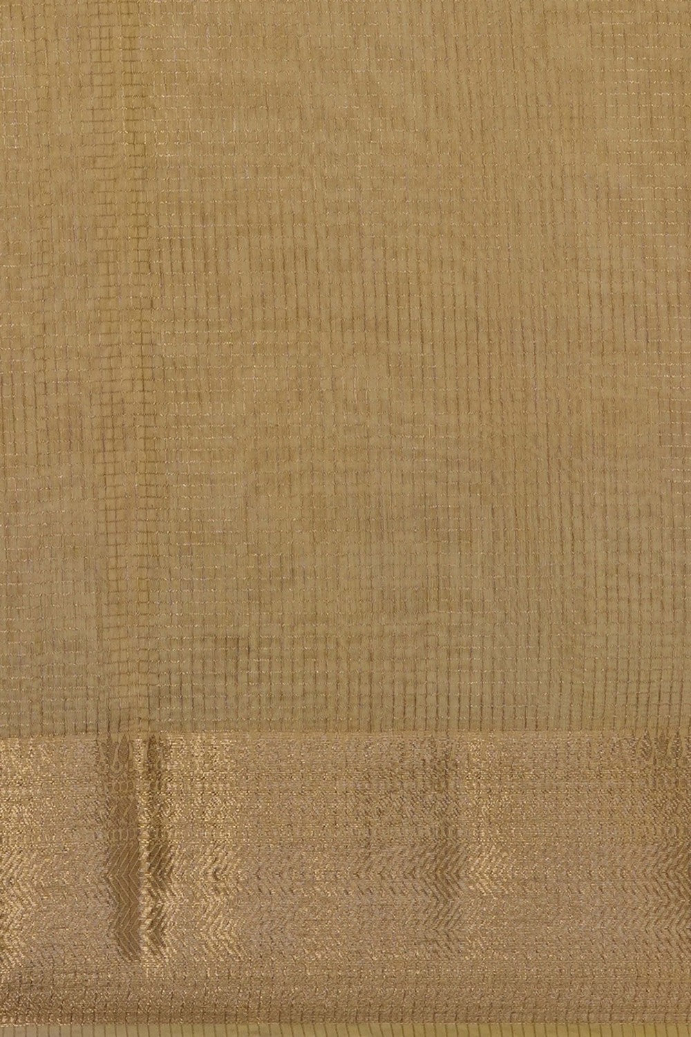 Image of Cream Kora Silk Saree