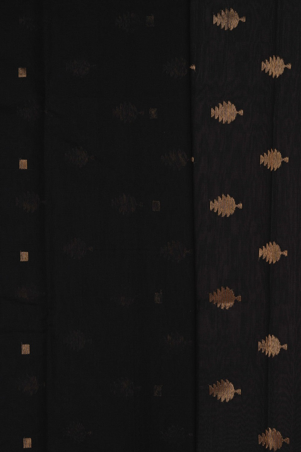 Image of Chanderi Silk Cotton Black Saree