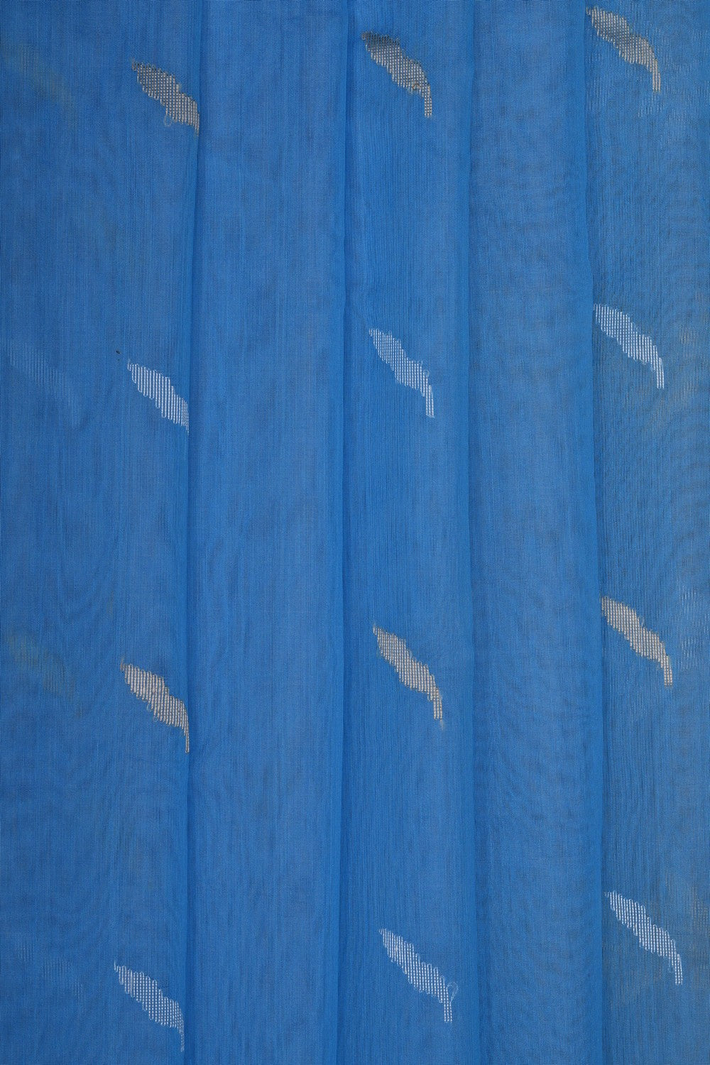 Image of Chanderi Silk Cotton Smoky Blue Saree