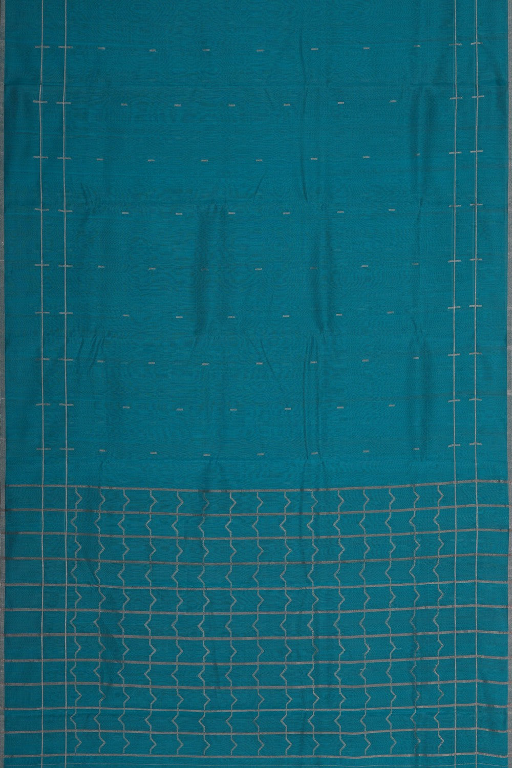 Image of Chanderi Silk Cotton Sky Blue Saree