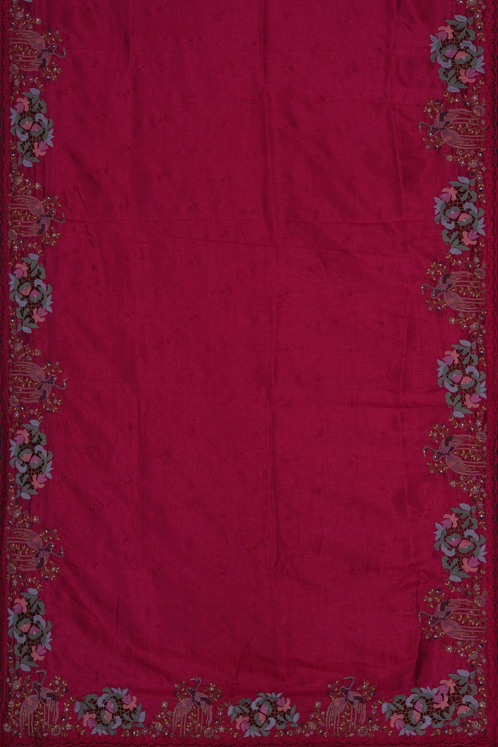 Image of A Red Embroidered Saree
