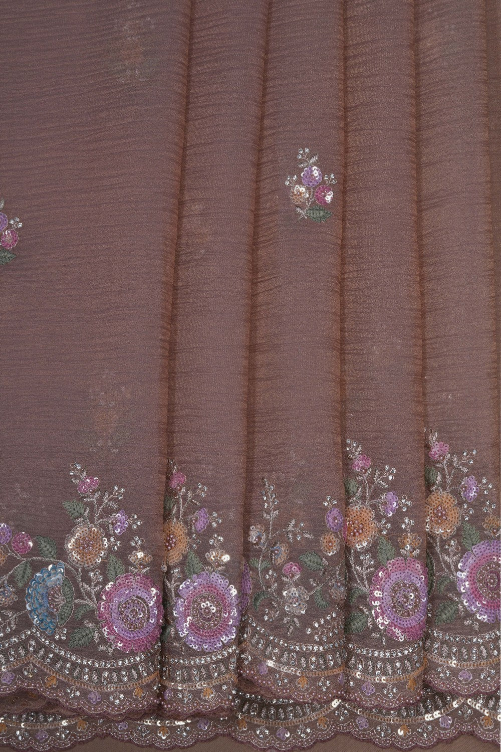 Image of An Embroidered Tissue Silk Saree