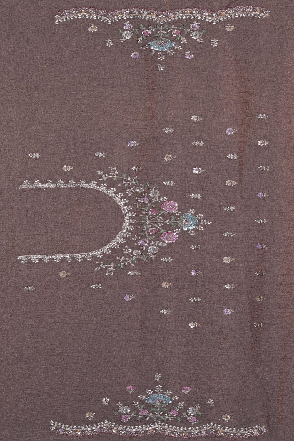 Image of An Embroidered Tissue Silk Saree
