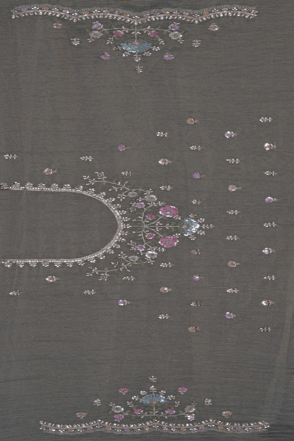 Image of An Embroidered Tissue Silk Saree
