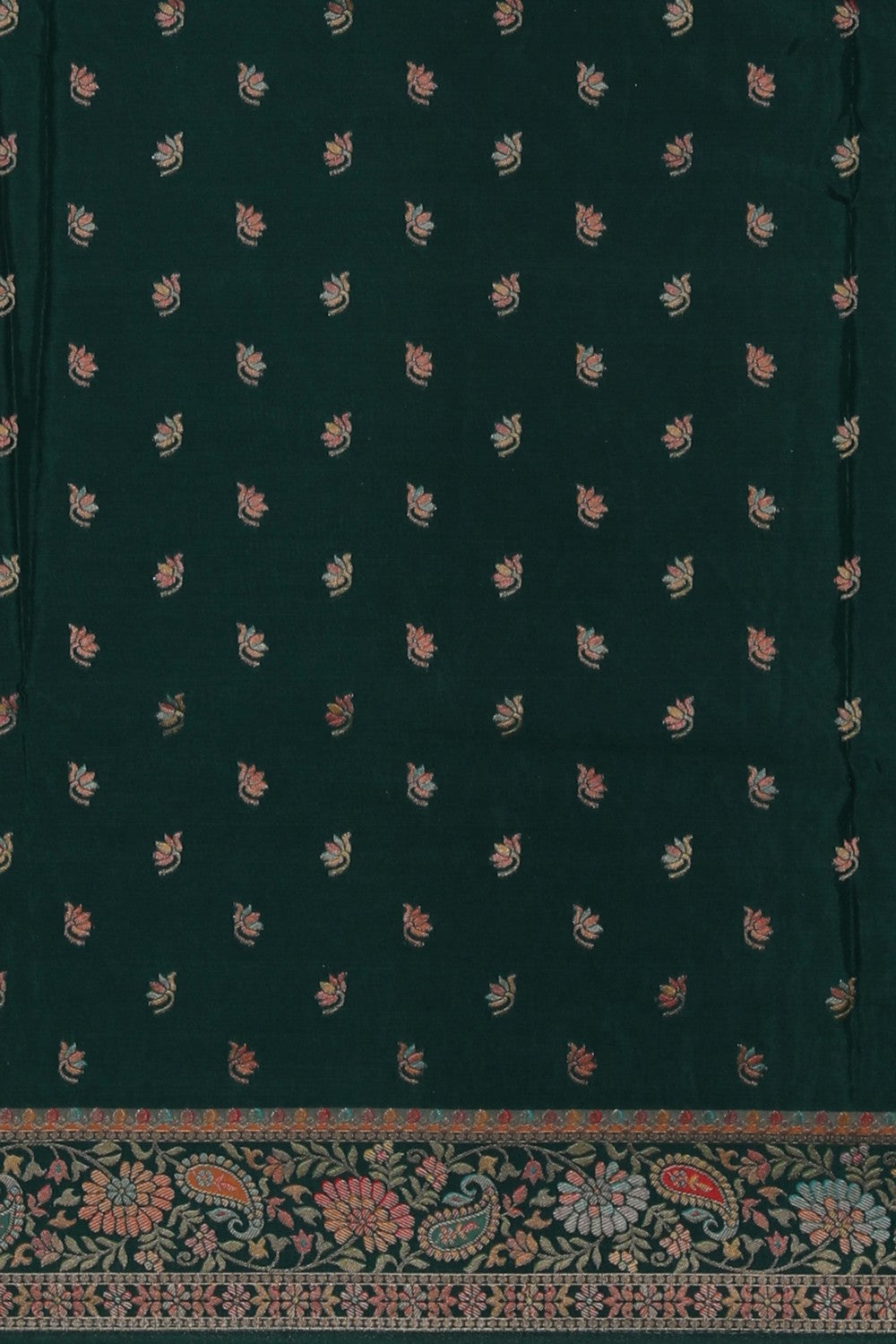 Image of Green Patola Fusion Silk Saree