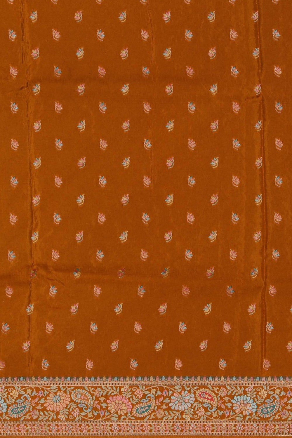 Image of Orange Patola Fusion Silk Saree