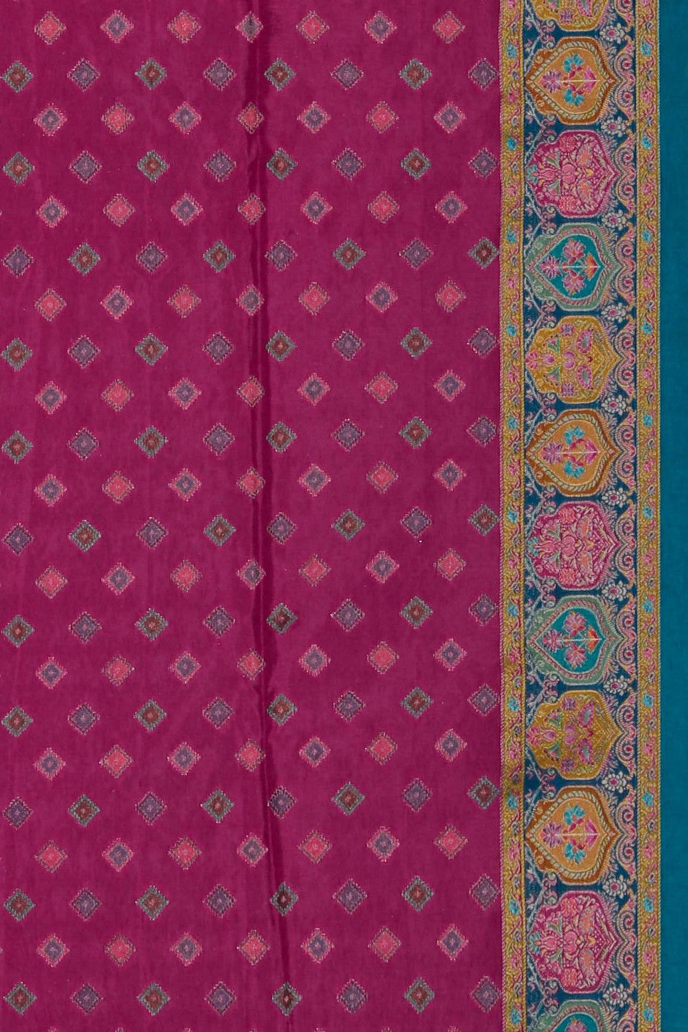 Image of Blue Patola Fusion Silk Saree
