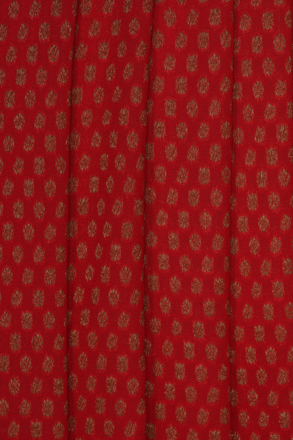 Image of Red Chiffon Saree