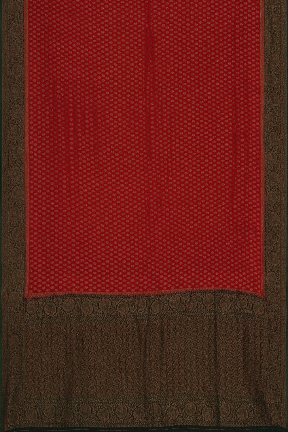 Image of Red Chiffon Saree